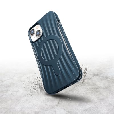 3. Raptic X-Doria Clutch Case iPhone 14 with MagSafe back cover blue
