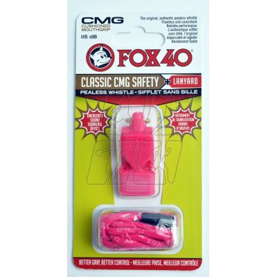 FOX CMG Classic Safety whistle + string 9603-0408 pink