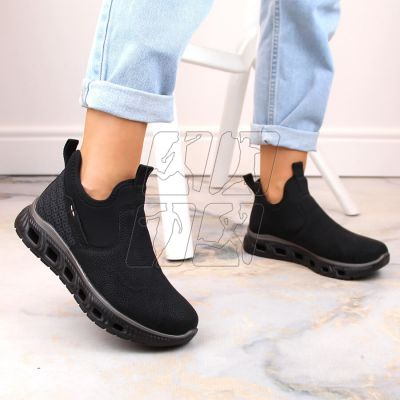 5. Rieker W RKR616 comfortable slip-on ankle boots, black