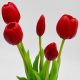 10. BOUQUET OF 5 RED TULIPS 39 CM LIKE LIFE SPRING DECORATION