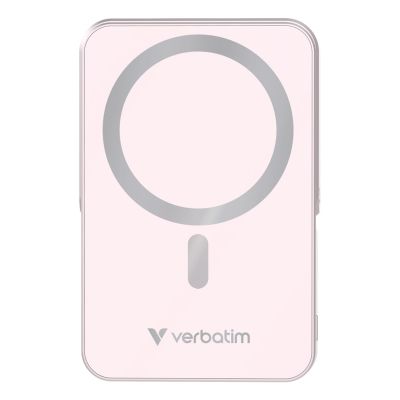 2. Verbatim Charge 'n' Go Magnetic Wireless Lithium Polymer (LiPo) 10000 mAh Wireless Charging Pink