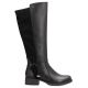 23. Women’s black leather officer-style boots, insulated Rieker Z9564-00