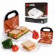 12. ELDOM SANDWICH MAKER ST11B RUDDY 750 W WHITE CERAMIC PLATES