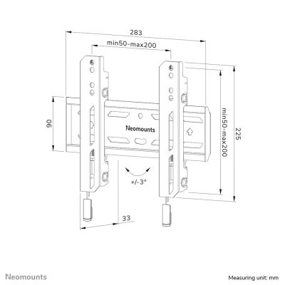 14. Neomounts WL30S-850BL12 TV mount 165.1 cm (65") Black