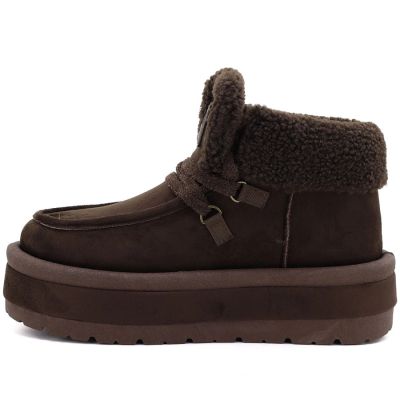 7. Waterproof women's snow boots with platform, brown Big Star UU274214