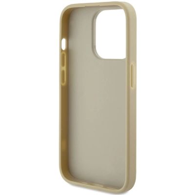 7. Guess Glitter Script Big 4G iPhone 15 Pro Case - Gold