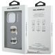 8. Karl Lagerfeld FW Grained Karl & Choupette Heads Pins Case for iPhone 16 Pro - Gray