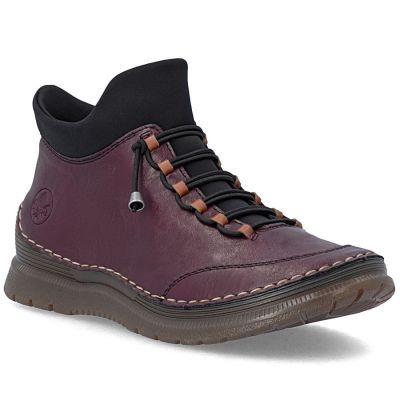 Women's insulated ankle boots, burgundy, Rieker 53650-30