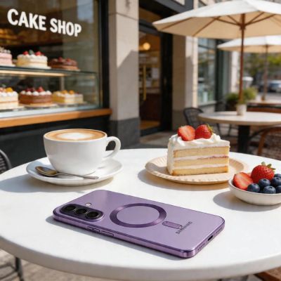 4. Tech-Protect MagFlex MagSafe Case for Samsung Galaxy A57 5G - Transparent Purple
