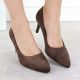 10. Chocolate suede women's pumps, Sergio Leone 1336