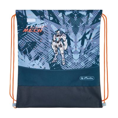 15. Herlitz UltraLight Plus TechMech School Backpack Set Boy Polyester Blue, Orange