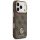 4. Guess 4G Strass Logo & Big Strap Metal Buttons MagSafe Case for iPhone 17 Pro - Brown
