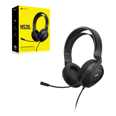 5. Corsair HS35 v2 Carbon Wired Gaming Headset (Black)