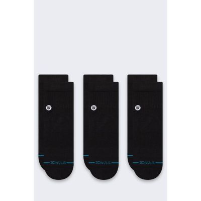 Stance Icon Quarter 3 Pack socks - black