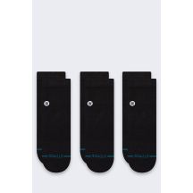 Stance Icon Quarter 3 Pack socks - black