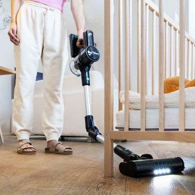 3. Niceboy ION Hurricane H7 2-in-1 Stand Vacuum Cleaner Battery Dry HEPA Bagless 200W Black, Blue 2.2Ah