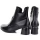 5. Women's insulated ankle boots with a block heel, black, Potocki SZ12868