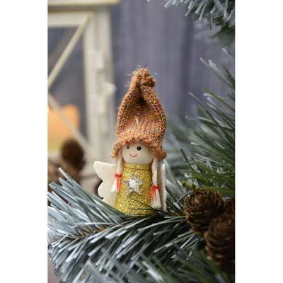 9. CHRISTMAS ANGEL PENDANT GOLD 7CM