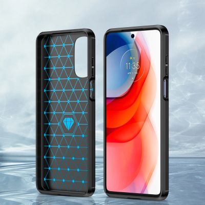 4. Carbon Case flexible cover for Motorola Moto G Stylus 2022 black