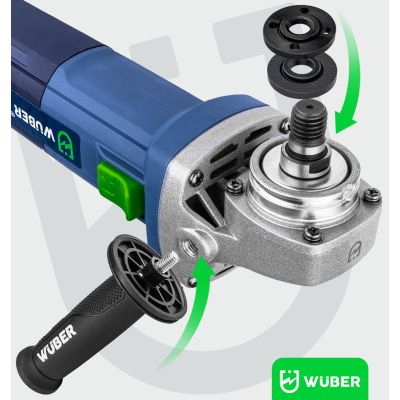 7. 125 mm 850 W Angle Grinder + 10 Discs W27477 WUBER