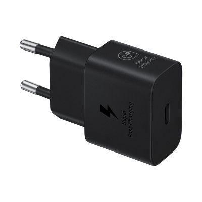 Samsung Power Adapter 25W USB-C Fast Charge Charger (No Cable) Black