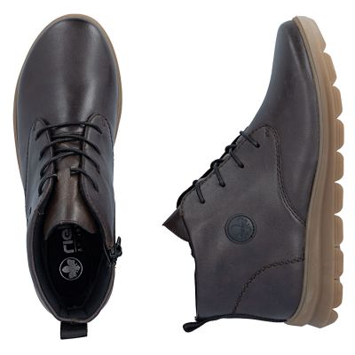 6. Women's leather ankle boots, insulated, brown, Rieker Z0022-25