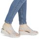 6. Women's beige wedge sandals Rieker 67465-62