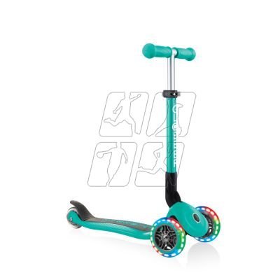 13. 3-wheel scooter Globber Foldable Lights Emerald Green Jr 437-107