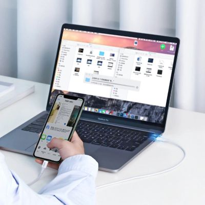 8. Ugreen cable USB Type C - Lightning 3A cable 0.25 m white (US171)