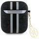 2. Guess GUA2P4RPSK AirPods 1/2 cover black/black 4G Printed Stripes Charm