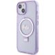 2. Guess Ring Stand Script Glitter MagSafe case for iPhone 15 Plus / 14 Plus - purple