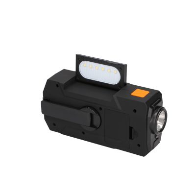 17. Extralink Solar Emergency Radio with Crank Dynamo Powerbank 4000mAh with SOS Flashlight SR-4000 Portable Analog Black, Orange