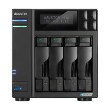 NAS Asustor AS6704T; Tower; 4x (3.5" SATA HDD/ 2.5" SSD); Intel Celeron N5105; 4GB DDR4 SODIMM (max. 16GB), 2x 2.5GbE, 4x M.2 2280 NVMe PCIe 3.0, 2x USB 3.2 Gen, 1x HDMI 2.0b, 1x optional 10 GbE card