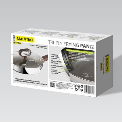 7. TITANCORE 26 cm Frying Pan with Lid MR-1260-26 MAESTRO