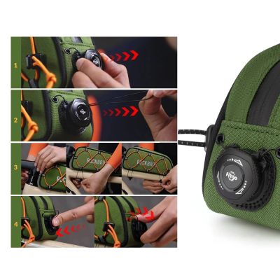 7. Rockbros TL004 ROAD TO SKY 0.7 l waterproof frame bag - green