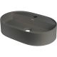 Granite countertop washbasin with island tap - oval