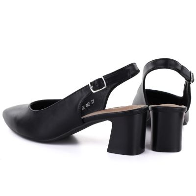 3. Women's black Sergio Leone SK463 pumps with a strap