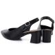 3. Women's black Sergio Leone SK463 pumps with a strap