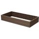 GARDEN FLOWER BED BASE WOOD EDGE 149x75CM RUSTIC BRICK
