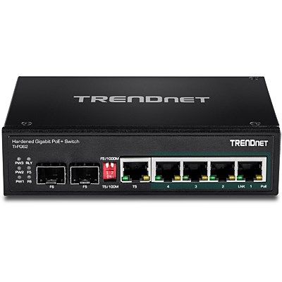 3. TRENDnet 6-Port Gbit PoE+ Metal Industrial Switch