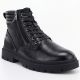 6. Men's leather ankle boots with two zippers, black Big Star UU174242