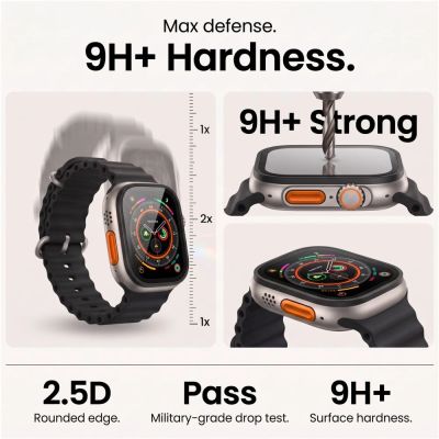 8. Tech-Protect 2-pack tempered glass for Apple Watch Ultra 49mm - black