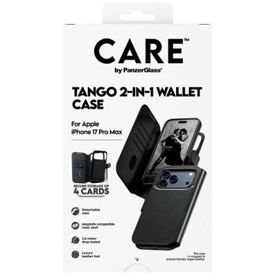 5. CARE by PanzerGlass Feature Tango 2in1 Wallet Case MagSafe for iPhone 17 Pro Max - Black