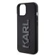 6. Karl Lagerfeld 3D Rubber Glitter Logo case for iPhone 15 - black