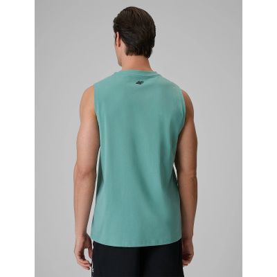 2. Men's relaxed sleeveless T-shirt with print 4F 4FRSS26TSLEM365-47S