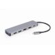 3. GEMBIRD MULTI ADAPTER USB TYPE-C 3IN1 SILVER HUB USB, HDMI, PD (100W)