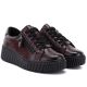 4. Women's patent leather platform shoes in burgundy Vinceza 133134