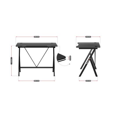 14. Huzaro Hero 1.4 Black Gaming Desk