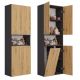 BATHROOM PILLAR NEL ANT/ART 1 BASKET SHORT DOOR SET