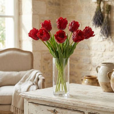 15. RED TULIP 38CM LIFE-LIKE SPRING DECORATION